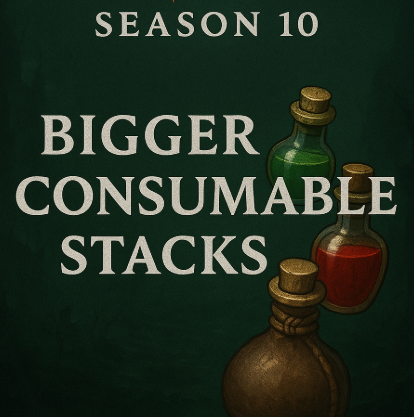 Diablo IV Season 10: Bigger Consumable Stacks