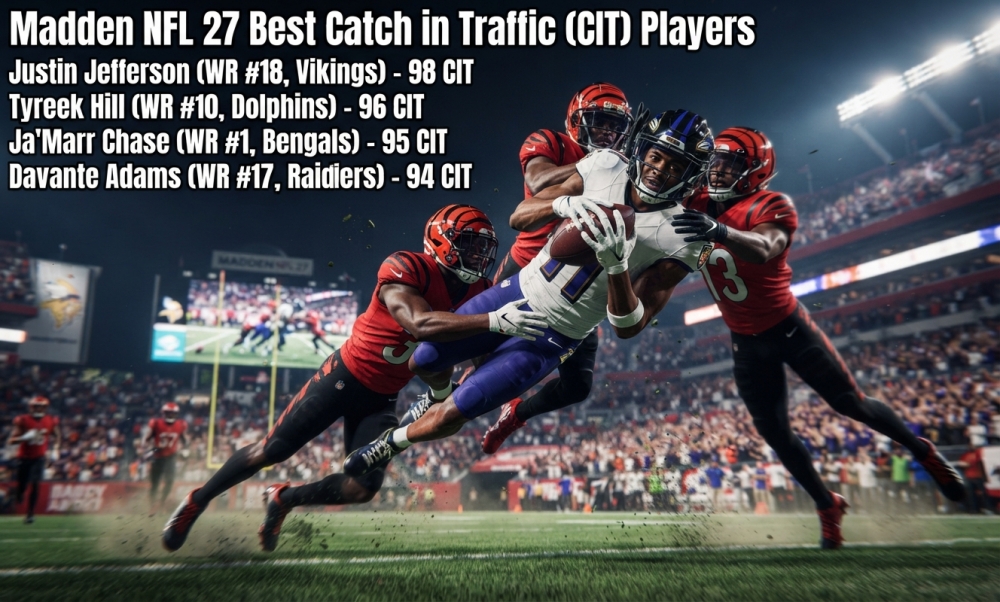 Madden NFL 27 Best Catch in Traffic (CIT) Players